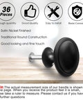 36 Piece Round Cabinet Knob Set With Screws For Kitchen Cabinets Drawers And Bedroom Furniture 1.2 Inch Diameter Hardware