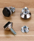 Heavy Duty Swivel Leveling Feet For Furniture And Workbenches Adjustable From 0.5 To 0.8 Inches In Height Angles From 90 Degrees To 70 Degrees Non Slip Pads For Quiet Movement Reduces Wobble And Protects Floors Includes T Nut 12 Pack
