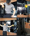 Hand Grip Ball For Dumbbell Bracket Set Anti Slip Surface And Easy Detachment Yellow PC And Steel Fitness Gear in use