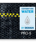 Close-up of Pro-5 Heavy-Duty Weed Barrier Fabric 5 Oz Ground Cover Mat 6 By 250 Feet showing water conservation design.