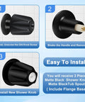 Steps for installing Matte Black Tub Spout And Shower Trim Kit With Three Knobs Including Hot Cold Diverter Easy Install