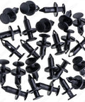 Top Notch 25 Pack Grille Push Pin Retainer Clips And Bumper Cover Fastener Rivets Tough As Nails Automotive Hardware, 25 black clips.