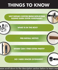 Informative guide on selecting and installing single non-bypass sliding barn door hardware with components and installation tips.