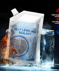Premium Self Leveling Concrete Caulk For Deep Crack Repair in waterproof pouch showing temperature resistance details.