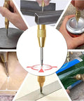 No Fuss Boss Level Automatic Center Punch And Emergency Glass Breaker used to punch various materials like metal, wood, and glass.