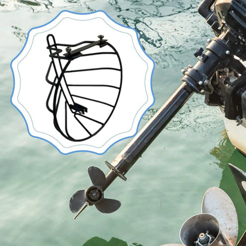 Top Rated Outboard Machine Propeller Protective Cover Hardware Marine Thruster Shield fits 22.5cm diameter prop for 7.5HP 9HP engines.