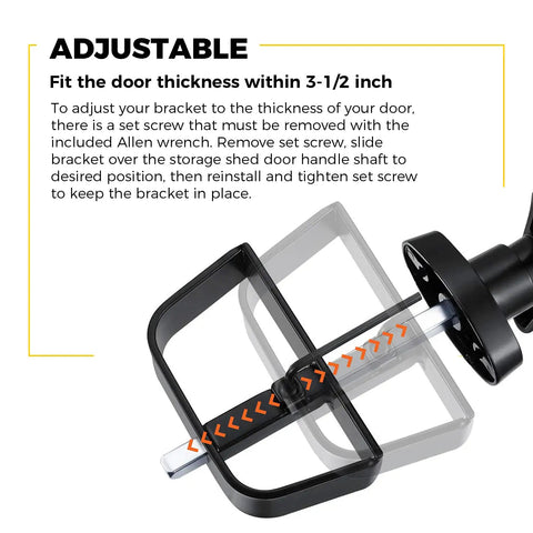 Heavy Duty L Handle Lock Kit With Adjustable Stem And Rust Proof Steel Keeps Your Shed Or Garage Locked Down Tight Solid As A Rock This Durable Kit Comes Loaded With Five Keys For Serious Peace Of Mind