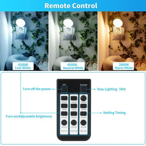 Dimmable Solar Shed Light With Remote Control, IP65 Waterproof Indoor Outdoor Hanging Lantern; remote with settings for 3000K-6500K