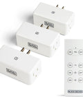 Wireless Remote Controlled Outlet Pack With Three Outlets And One Remote For Easy Home Lighting And Appliance Control