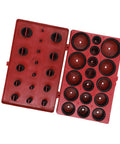 Open red case displaying 32 Sizes Rubber O Ring Kit High Temp Heat Resistant Seal Set For Automotive Valves Pumps Equipment And Bearings