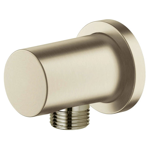 Rain Shower Wall Union With Brushed Nickel Infinity Finish For A Spa Vibe, 1/2 Inch NPT Female Threads, Backflow Check Valve