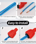 Step-by-step installation of Waterproof Wire Connectors 50 Pack for 18 to 10 AWG Wiring Silicone Filled IP68.