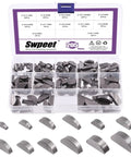 Woodruff Keys Assortment Kit Pro Grade 205Pcs 12 Sizes 3mm 4mm 5mm 6mm Half Moon Keys in plastic organizer box