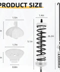 Universal Washer Suspension Rod Kit Front Load Easy Install No Fuss Replacement W10780045 product size dimensions