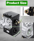 Four Port One Quarter Inch NPT Air Compressor Pressure Switch With Unloader Valve, 95-125 PSI Cutoff, LF10-4H-1-NPT1 Replacement Part