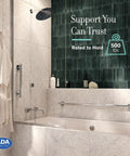 Latitude II 24 Inch Bathroom Grab Bar Chrome Finish, Premium Stainless Steel Bath Safety Bar above bathtub in modern bathroom