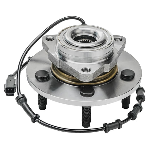 Pair Front Wheel Bearing Hubs Assembly For Dodge Ram 1500 2002-2005 With ABS, includes 5-lug hub with connectors