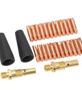 All In One MIG Welding Kit With 24 Tips 2 Flux Core Nozzles 2 Gas Diffusers Premium Copper Brass Teflon Parts 28 Piece Set