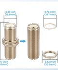 SO239 To SO239 UHF Female Bulkhead Adapter RF Coax Coupler dimensions and parts including nut and washer