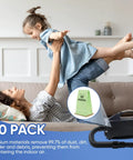 Child playing with parent on sofa, Compact Canister Vacuum Bags Replacement For Oreck Handheld And Canister Vacuums AK1BB8A 20 Pack