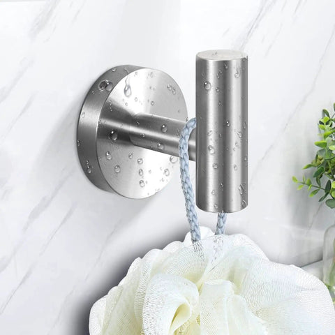 Heavy Duty Stainless Steel Towel Hooks 4 Pack Brushed Nickel Wall Mounted Robe Hangers For Bathroom Kitchen Hotel And Garage SUS304 Durable Tough As Nails Build