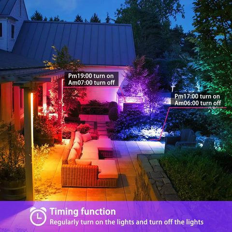 Big Time 50W RGBW LED Flood Light 2 Pack Includes Smooth Dimming Plus Handheld Remote Control 120 Vivid Shades Warm White Adjustable Timer Easy Setup For Yard Patio Weekend Vibe