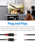Dead Simple RCA To Speaker Wire Hookup That Gets Your Rig Back On Track This 20 AWG Audio Patch Cord shown with TV setup.