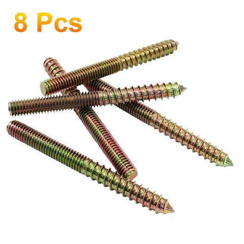 Rock Solid 3/8 Inch 16 Thread By 4 Inch Heavy Duty Hanger Bolts 8 Pack Drywall And Lumber Mounting Double End Screws, pack of 8 screws.