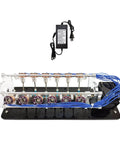 12 Coil Version Motor Model V Shaped Electromagnet Engine DIY Tool For Educational Science Experiments Kit 5V With LED Lights and power adapter
