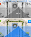 Comparison of doorbell camera view before and after using Adjustable Doorbell Angle Mount 35 To 55 Degrees for Wired Doorbell