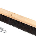 Rigged Up Commercial Floor Broom Sweep Brush 36 Inch Wide Base Horsehair Blend with hardwood base and hardware for easy use.
