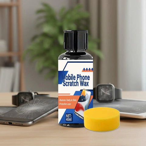 Phone Screen Scratch Remover Kit 40ml 100ml With Sponge Quick Fix Gentle Polish For Glasses Mirrors Watches Laptops And More Electronics To Restore Clarity And Smooth Out Surface Scratches