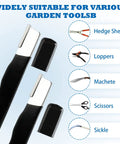 Six Piece Garden Tool Sharpener Set With Carbide Knife Sharpener And All Purpose Sharpening Stone for garden tools and knives