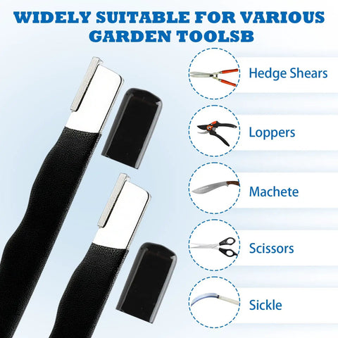Six Piece Garden Tool Sharpener Set With Carbide Knife Sharpener And All Purpose Sharpening Stone for garden tools and knives