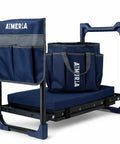 Foldable Garden Kneeler Seat With Upgraded No Slip Base And Removable Cushion, 350 Lbs Capacity, Navy Blue, side view