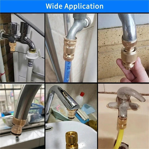 Ultimate 10 Pack Brass Garden Hose Quick Connectors For Super Drip Irrigation Systems With Heavy Duty Leak Proof Repair Kit For Yard Hoses brass adapters on faucets and hose ends