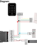 Wiring diagram for 600 Lbs Magnetic Door Lock With Fail Safe Electric Access Control For Single Door Dual Voltage 12VDC Or 24VDC