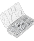 Heavy Duty Galvanized Steel Spring Assortment Kit 200Pcs with compression and extension springs in various sizes in a case