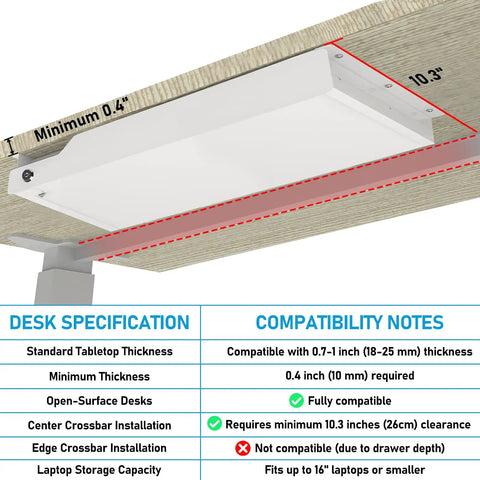 No Sweat Under Desk Drawer Storage With Heavy Duty Steel Tray And Secure Copper Lock dimensions under desk installation guide.