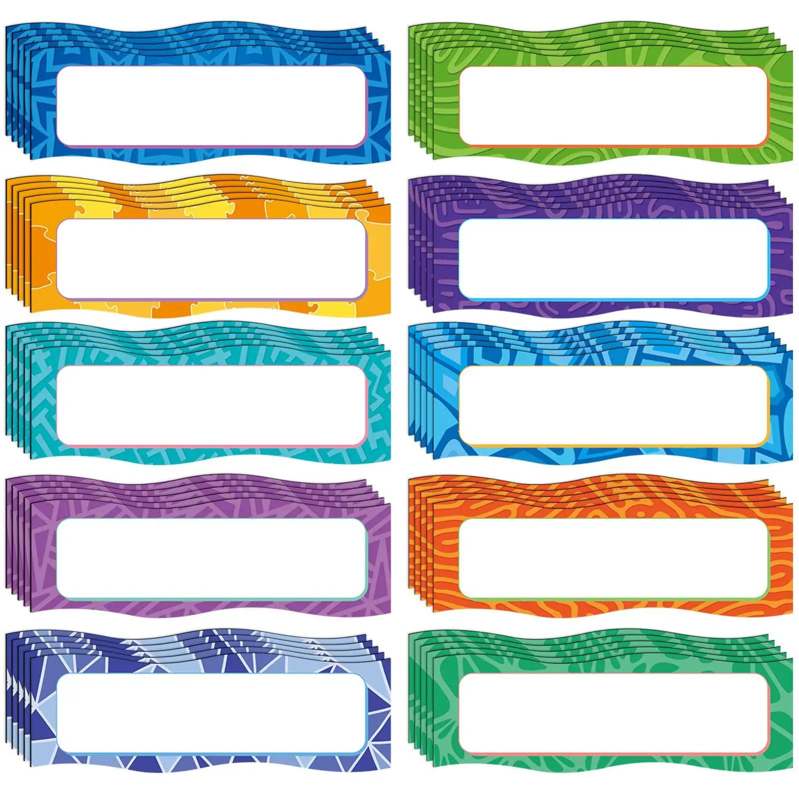Neon Magnetic Name Labels Set 50 Pcs | Efficient Organization ✓