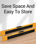 2 Pack Folding Saw Horses Heavy Duty Portable Work Stand shown folded flat for easy storage
