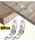 10 Pack Foldable Flush Hatch Hinges For Furniture And Desks, Hidden Low Profile Table Extensions For Computer Desks, Sewing Machines