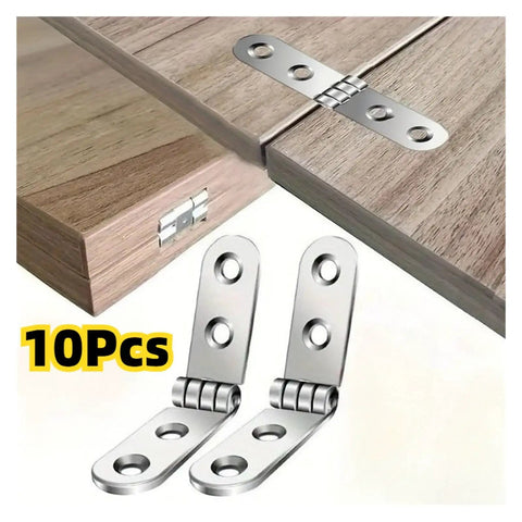 10 Pack Foldable Flush Hatch Hinges For Furniture And Desks, Hidden Low Profile Table Extensions For Computer Desks, Sewing Machines