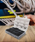 This Awesome 650 Piece Heat Shrink Tubing Kit With 2 To 1 Ratio Delivers Super Secure Wire Wraps That Stick Tight And Won't Slip Even In Hot Or Cold Temps Plus The Massive Assortment Covers All Your Electrical Projects No Matter How Big Or Small They. 650-piece black PE heat shrink tubing kit in organizer box, used for wire repair
