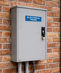 Red Electrical Panel Sign For Fire Regulation Safety Compliance, Small Indoor Plastic Identification Sign, Easy No Tool Install, 1 Pack