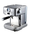 Straight Up Smooth Automatic Coffee Maker With Built In Grinder And Creamy Milk Frother Sleek Black Build side view with controls