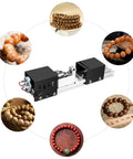 Mini Lathe Beads Polisher With Aluminum Alloy Body Offers 7 Speed Settings Up To 8000Rpm for wood crafting with various bead samples.