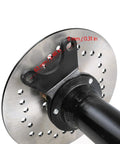 Close-up of 40 Inch Rear Axle Kit Drive Shaft Diff With Brake Disc for go karts, golf carts, ATVs and more heavy duty 2 pack.