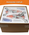 Front view: granite carrying clamps 2-pack with orange handles and white rubber-lined jaws in foam packaging