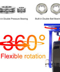 Heavy Duty Swivel Caster Wheels Set Of 4 Rolling Like A Dream With Dual Locking Brakes showing double pressure and ball bearings.